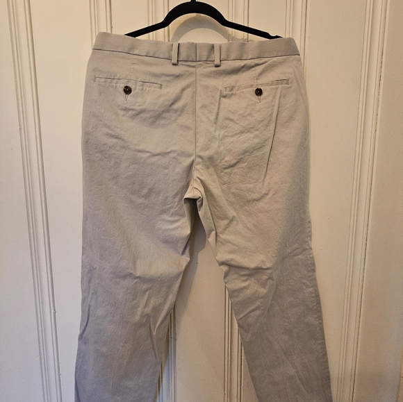 Used 34W 37L Men's Light Gray/Silver M&S Dresspants - Picture 9 of 14
